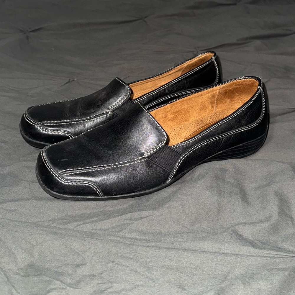 Natural Soul by Natrualizer Black Camelia Closed Toe Slip-On Shoes Womens Size 7 - Picture 2 of 6